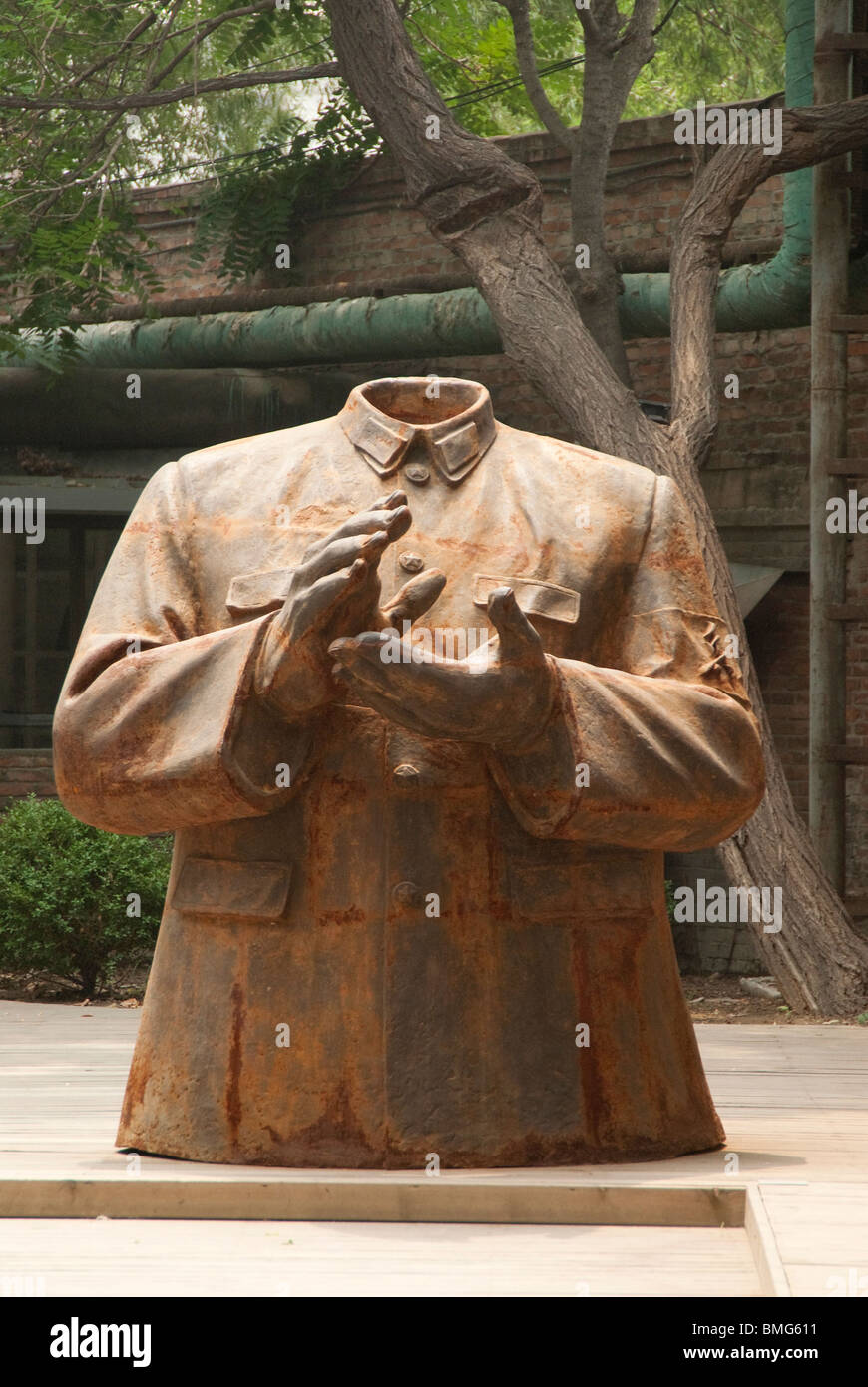 La sculpture contemporaine chinoise en 798 Art District, Beijing, Chine Banque D'Images