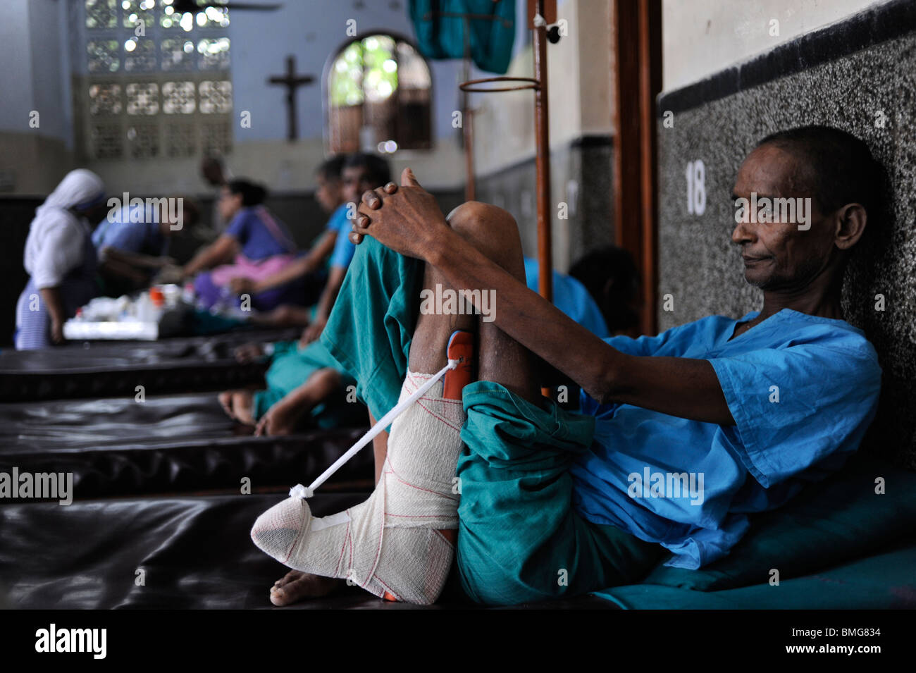 L'Inde Kolkata Calcutta, Nirmal Hriday - cœurs purs- house hospice pour les pauvres et les mourants au temple de Kali , fondé par Mère Teresa Banque D'Images