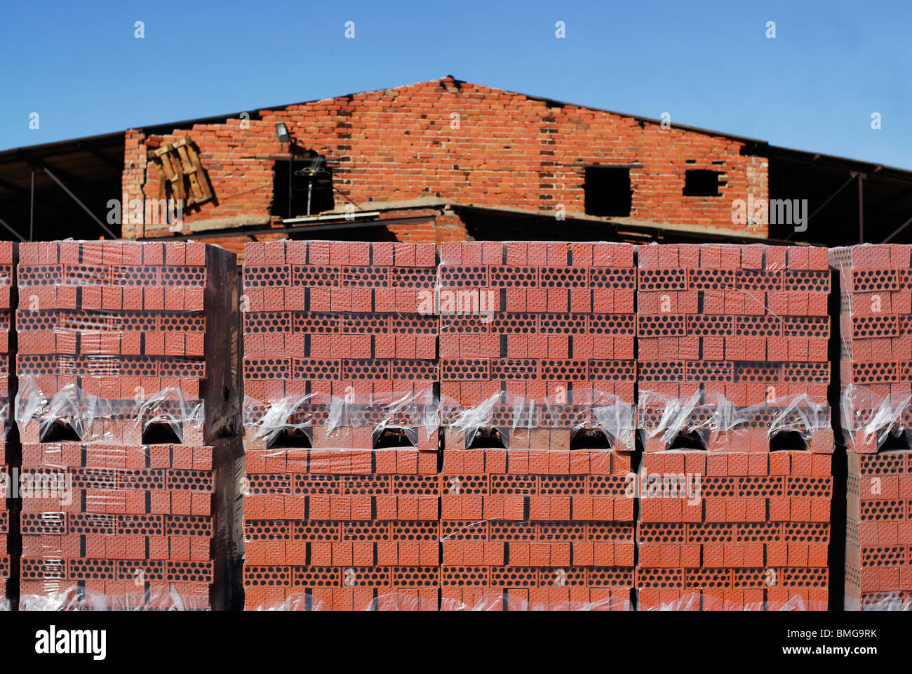 Ladrillos en la provincia de Caceres. L'Estrémadure, Espagne. Bricks dans Caceres province, région d'Estrémadure, Espagne Banque D'Images