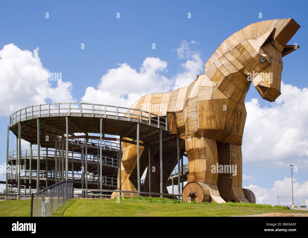 Cheval de Troie Roller Coaster dans Wisconsin Dells Banque D'Images