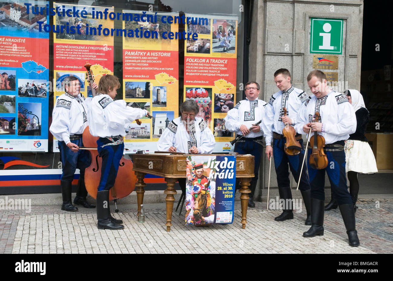 Musicien gens band, Prague , République Tchèque , est de l'Europe Banque D'Images