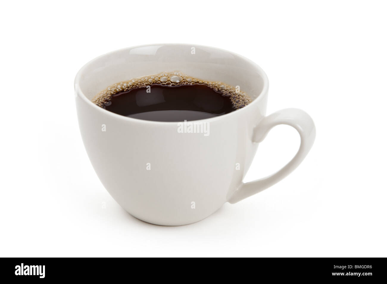 Tasse de café avec un fond blanc Banque D'Images