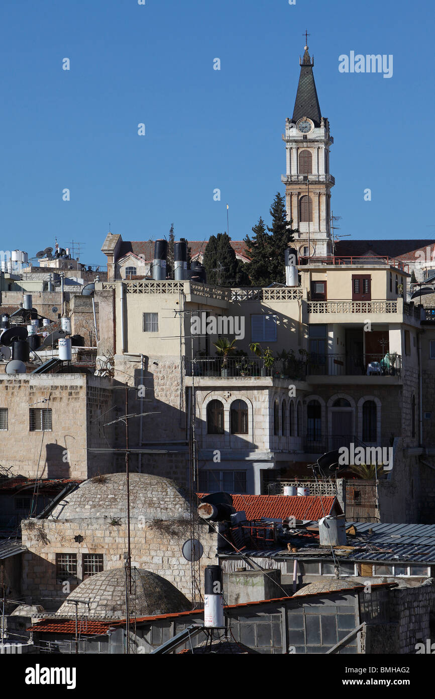 Israël, Jérusalem, la vieille ville, de l'Hospice autrichien,St. Église Du Sauveur Banque D'Images
