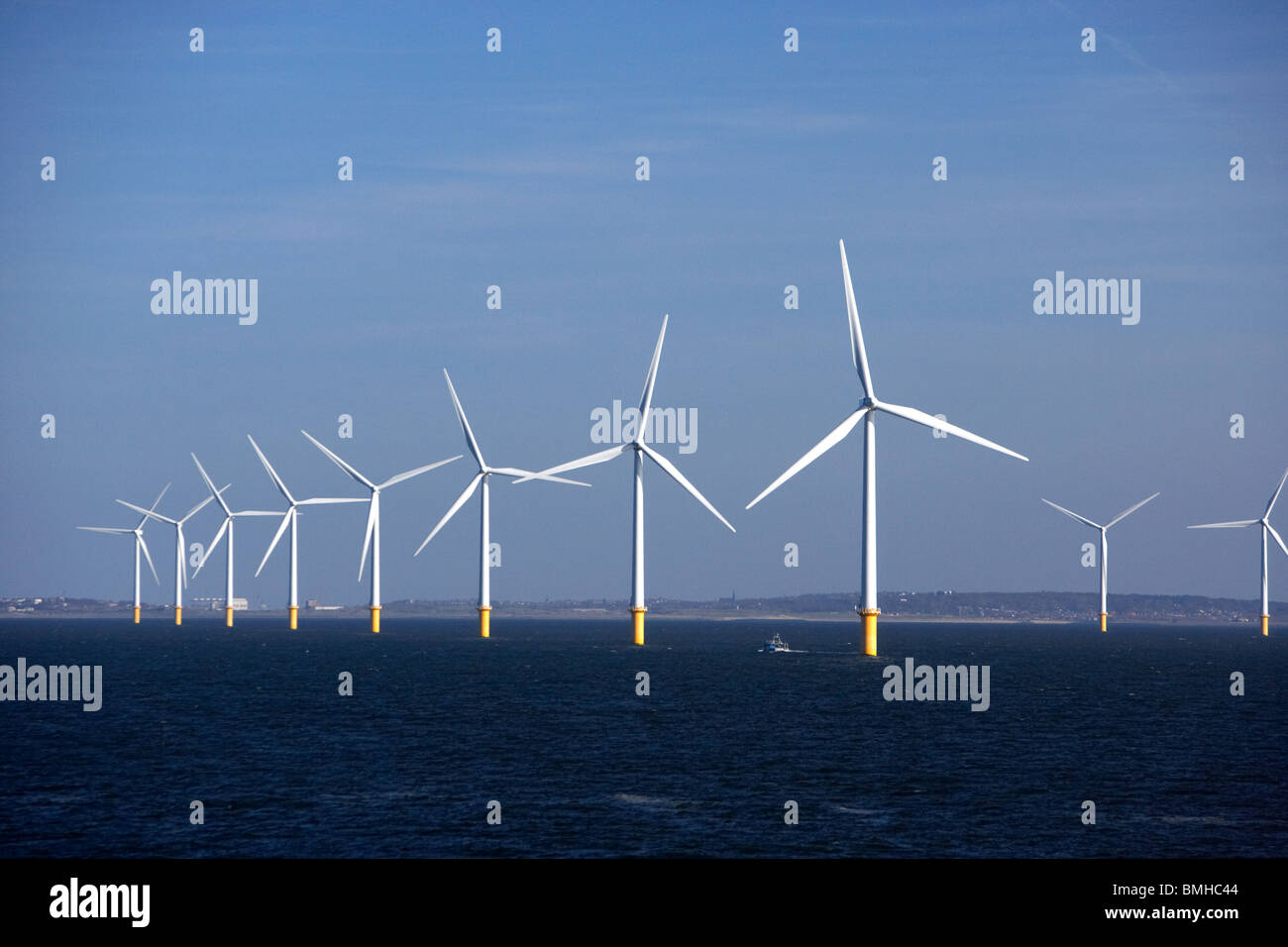 Burbo bank parcs offshore au large de la côte de Wirral en mer d'Irlande Royaume-Uni merseyside Banque D'Images