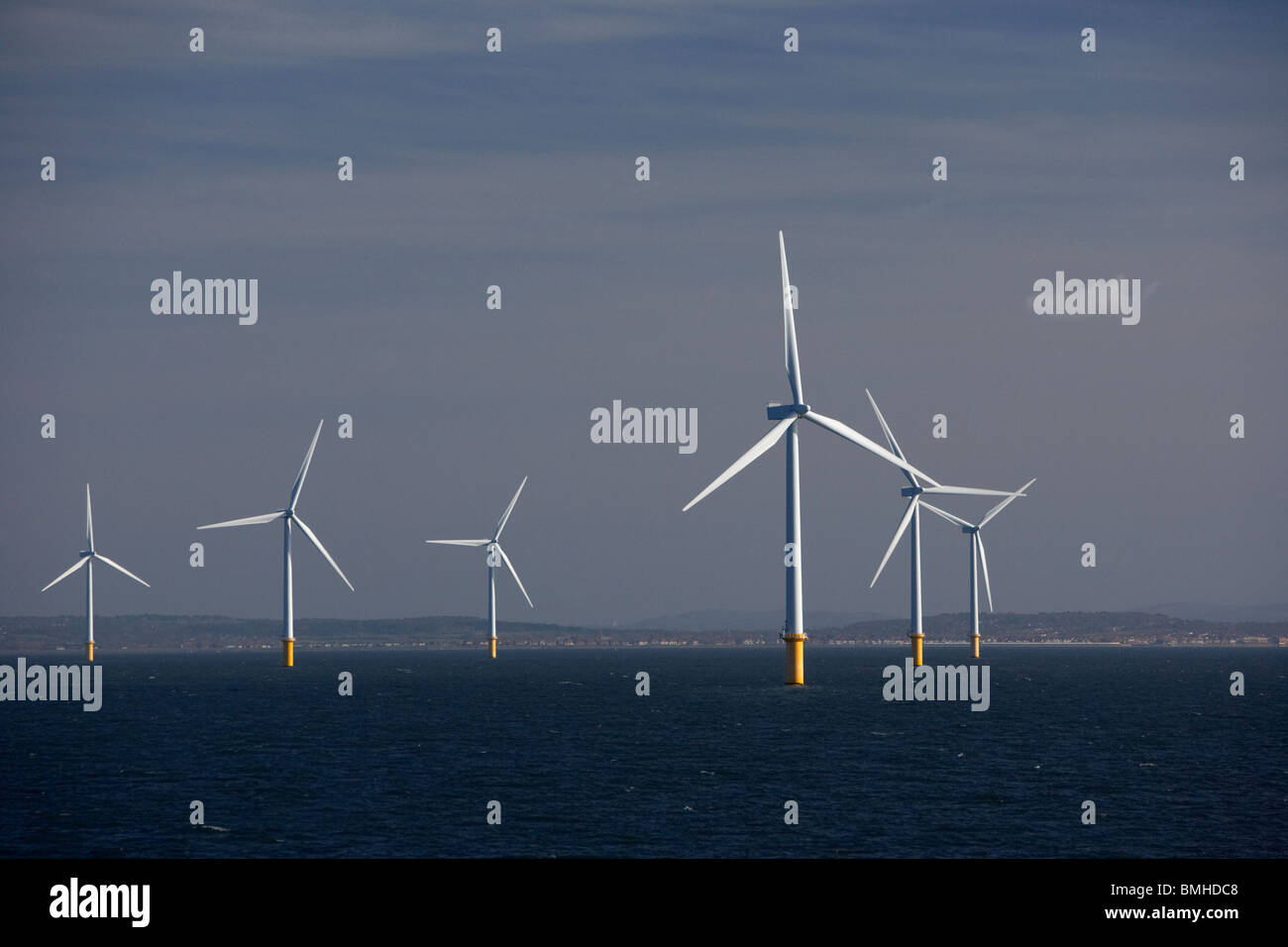 Burbo bank parcs offshore au large de la côte de Wirral en mer d'Irlande Royaume-Uni merseyside Banque D'Images