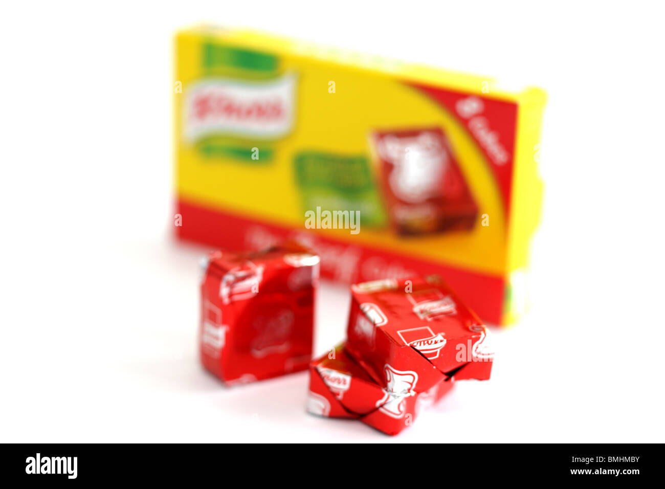 Cubes de bouillon de bœuf knorr Banque D'Images