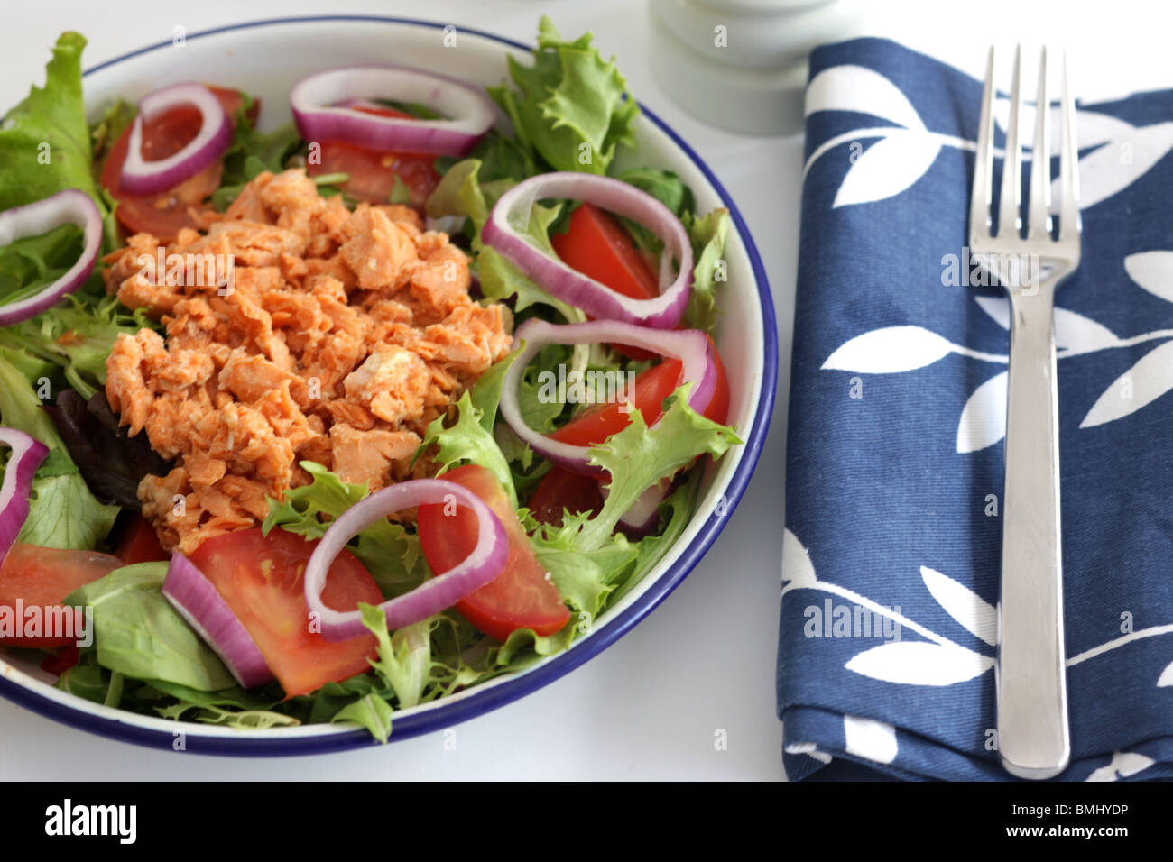 Salade de saumon Banque D'Images