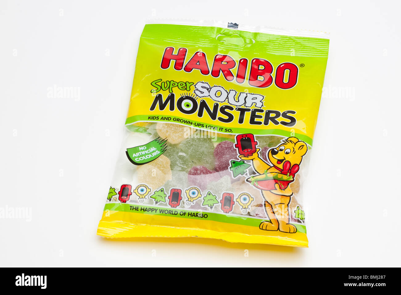 Sac de super Haribo les bonbons gélatineux monstres aigre Photo Stock -  Alamy