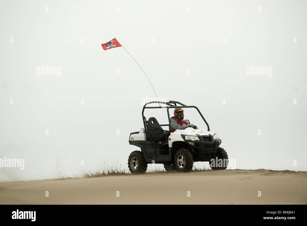 Les autodunes, quads, motos et ATCs, balade à travers les dunes de sable de St., New York, USA. Banque D'Images