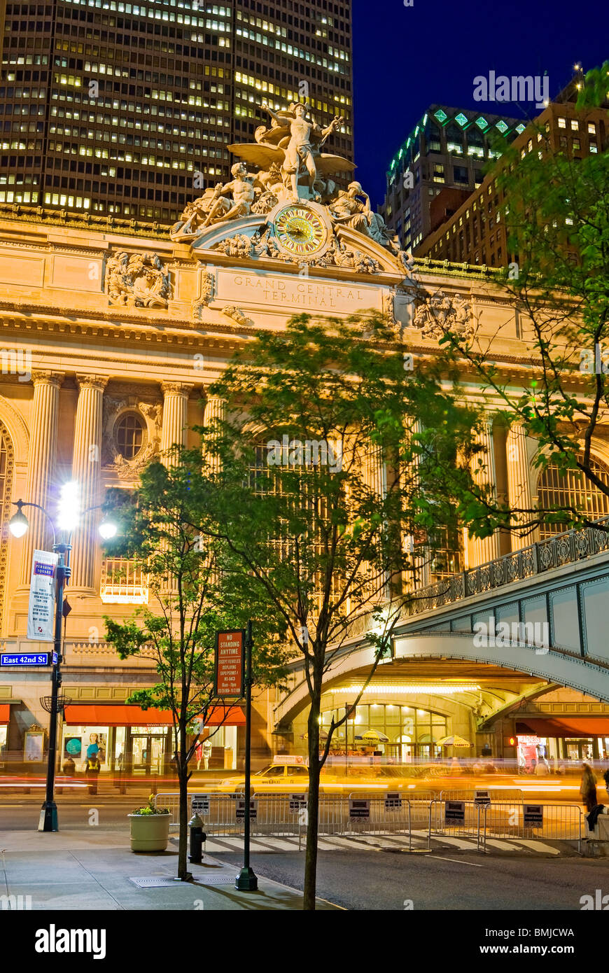Entrée principale de la gare Grand Central sur la 42e Rue, New York. Banque D'Images