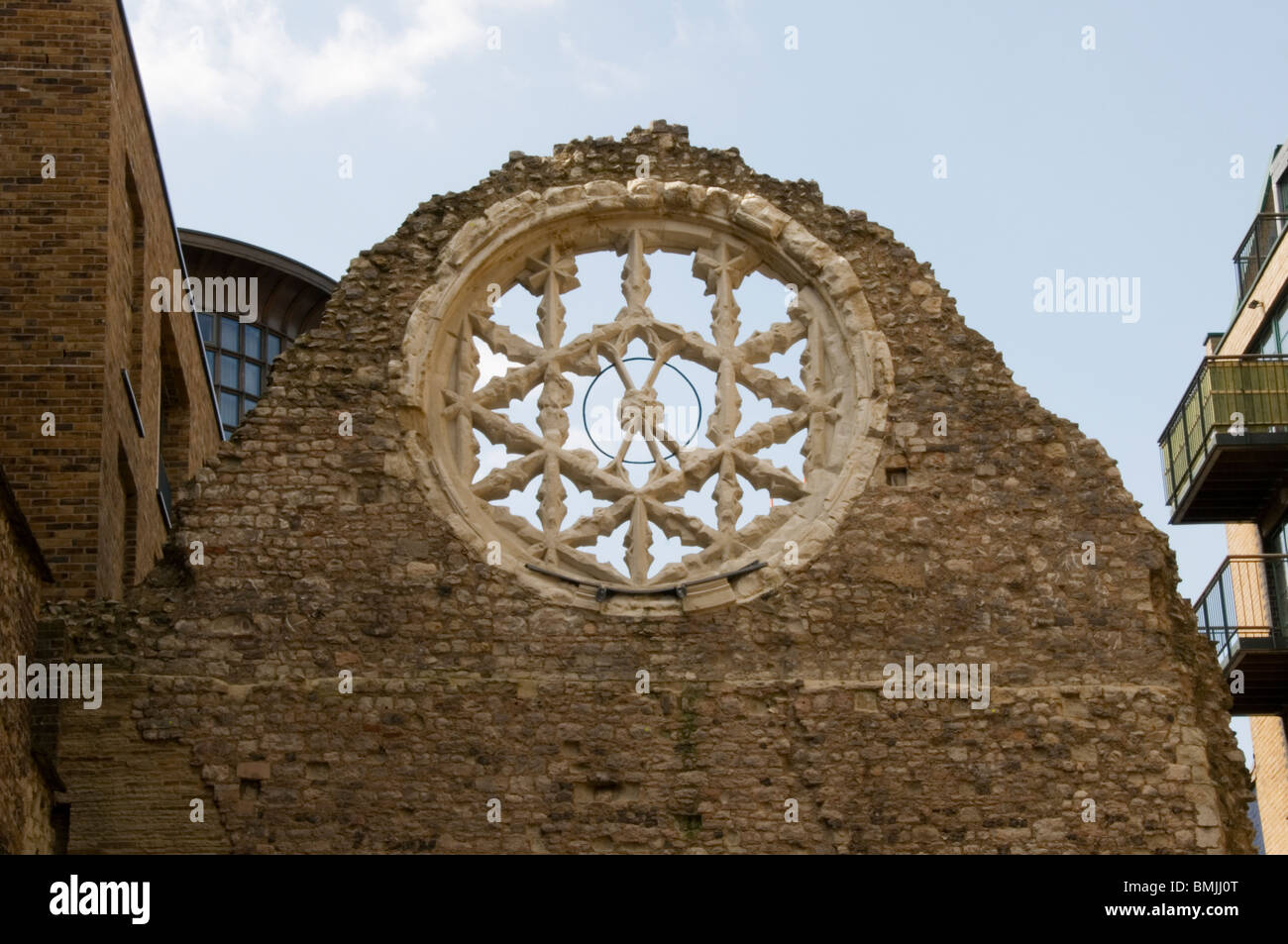 Rosace de l'évêque de Winchester's Palace, Southwark, Londres Banque D'Images