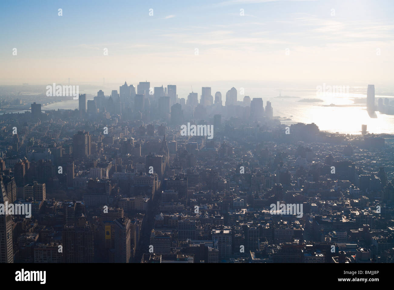 USA, New York, New York, Manhattan, vue du paysage urbain Banque D'Images