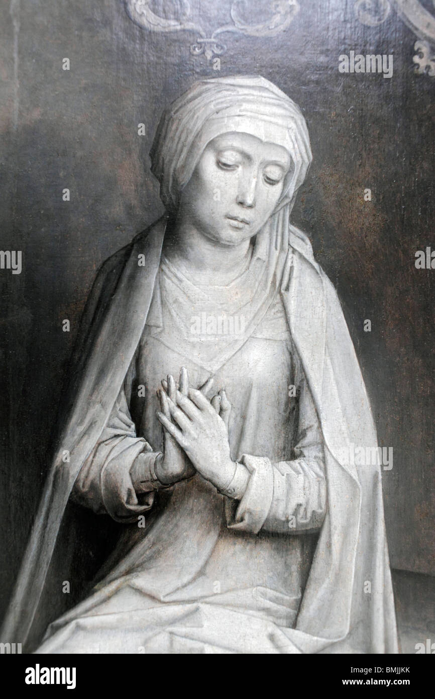 Sainte Vierge (16ème siècle) par Adriaen Isenbrant, la peinture au musée, Bruxelles, Belgique Banque D'Images