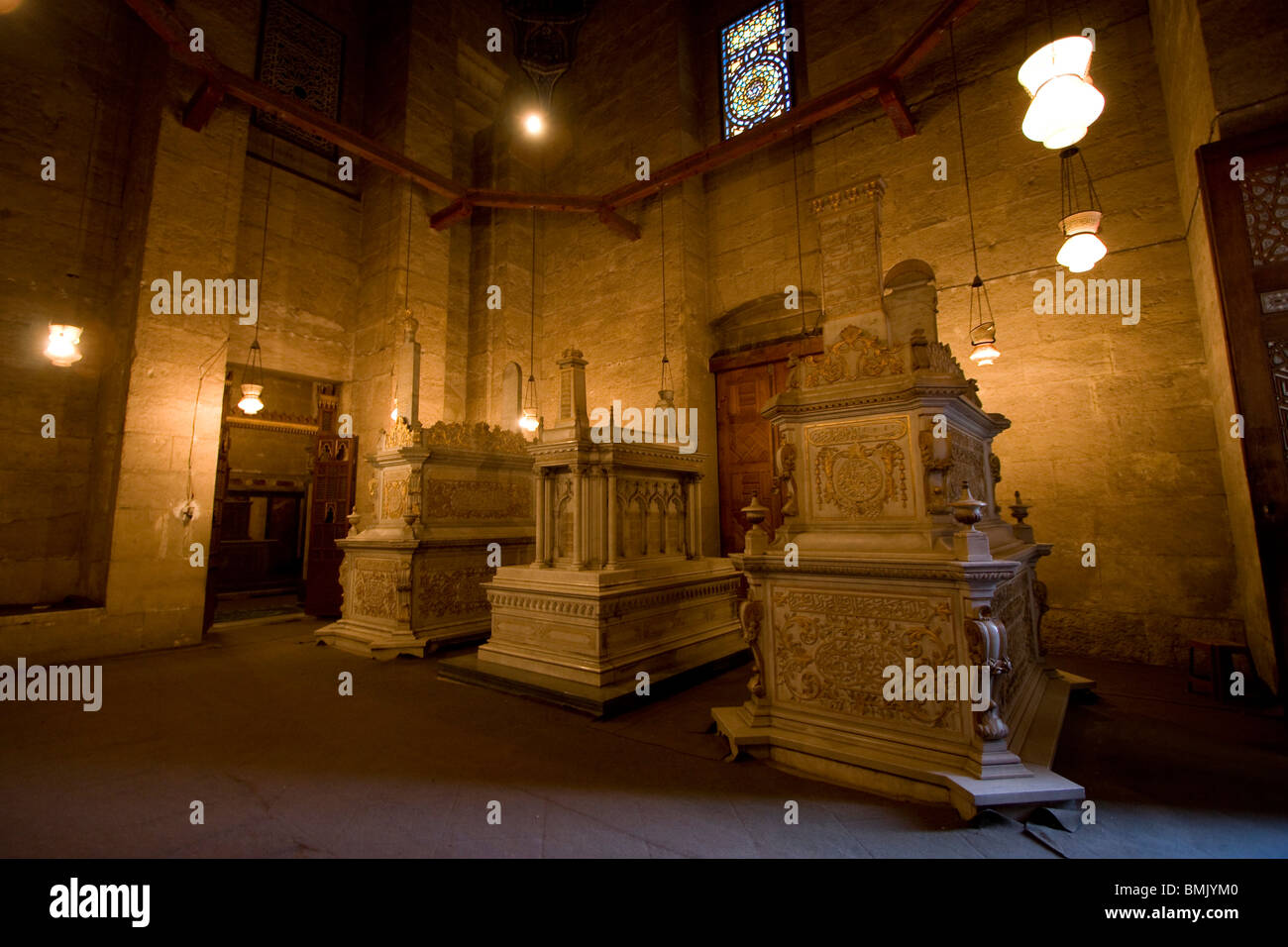 Tombes royales Al-Rifai Mosquée, Le Caire, Al Qahirah, Egypte Banque D'Images