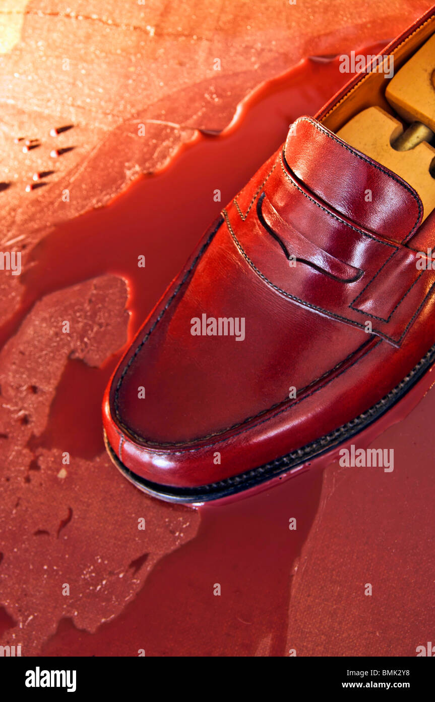 flaque de sang Banque D'Images