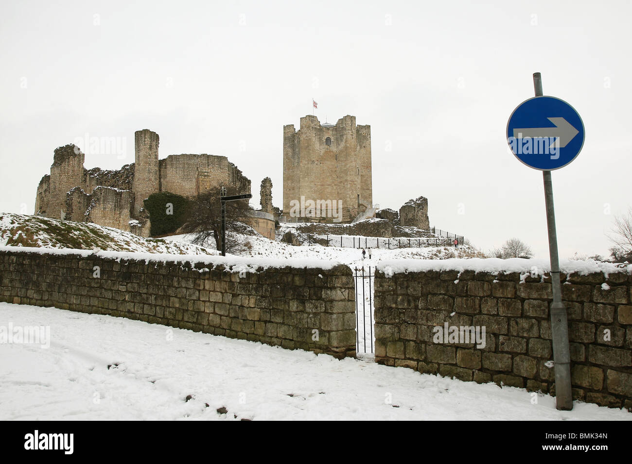 Conisbrough château sur la colline du Château Conisbrough près de Doncaster dans le sud du Yorkshire Angleterre GO UK 2010 Banque D'Images