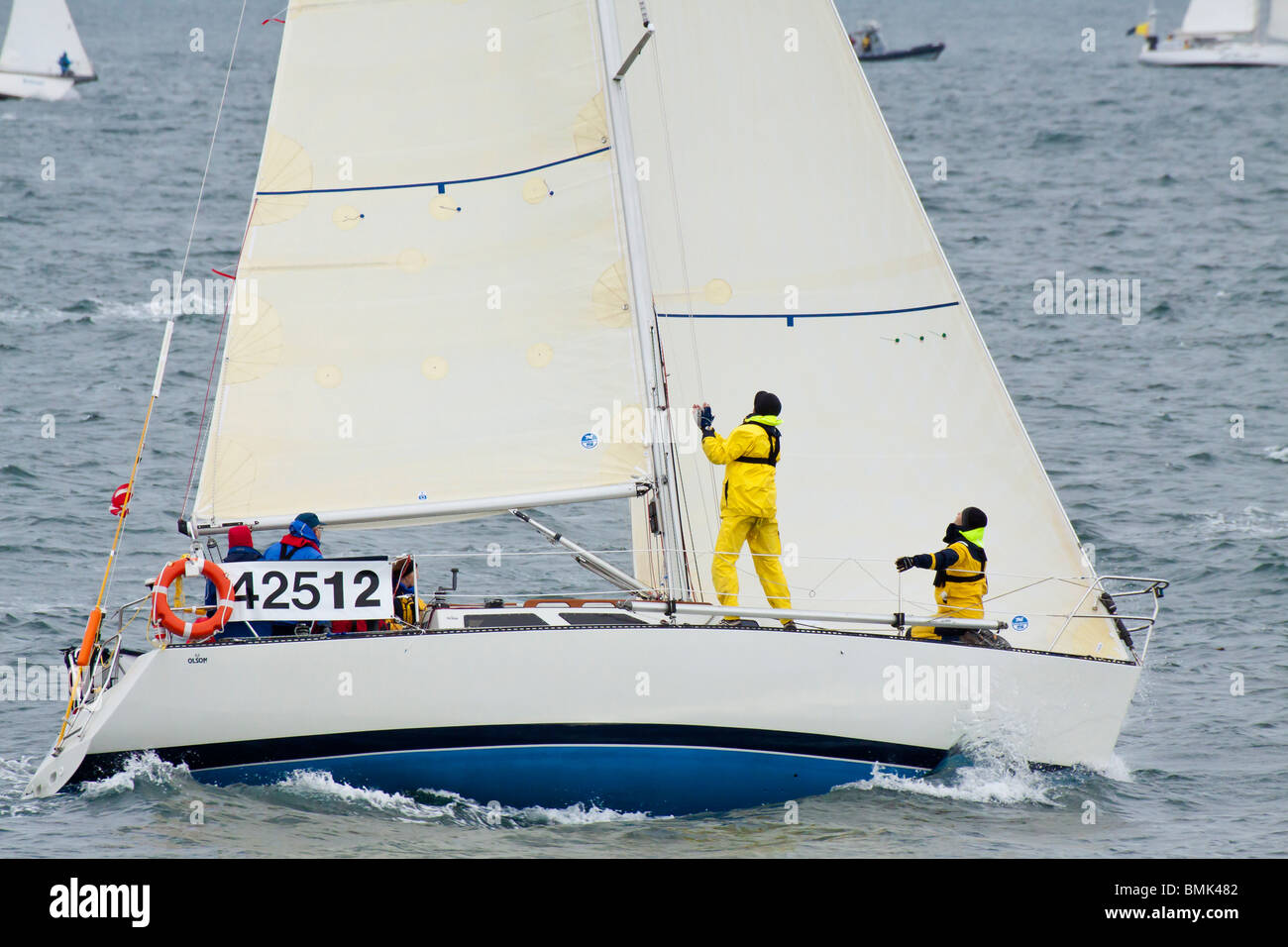 Les participants en 2010 classique Swiftsure yacht race-Victoria, Colombie-Britannique, Canada. Banque D'Images
