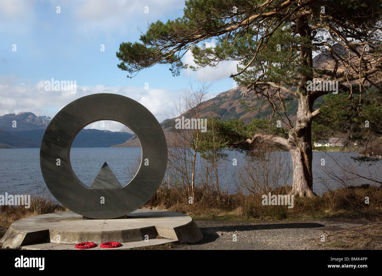 Doug Cocker sculpture à Ben Lomond National Memorial Park, Trossachs, Ecosse, Royaume-Uni Banque D'Images