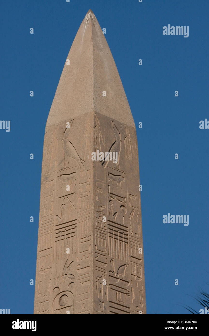 Obélisque de Thoutmosis I dans le complexe du temple de Karnak, Louxor, Qina, Egypte Banque D'Images