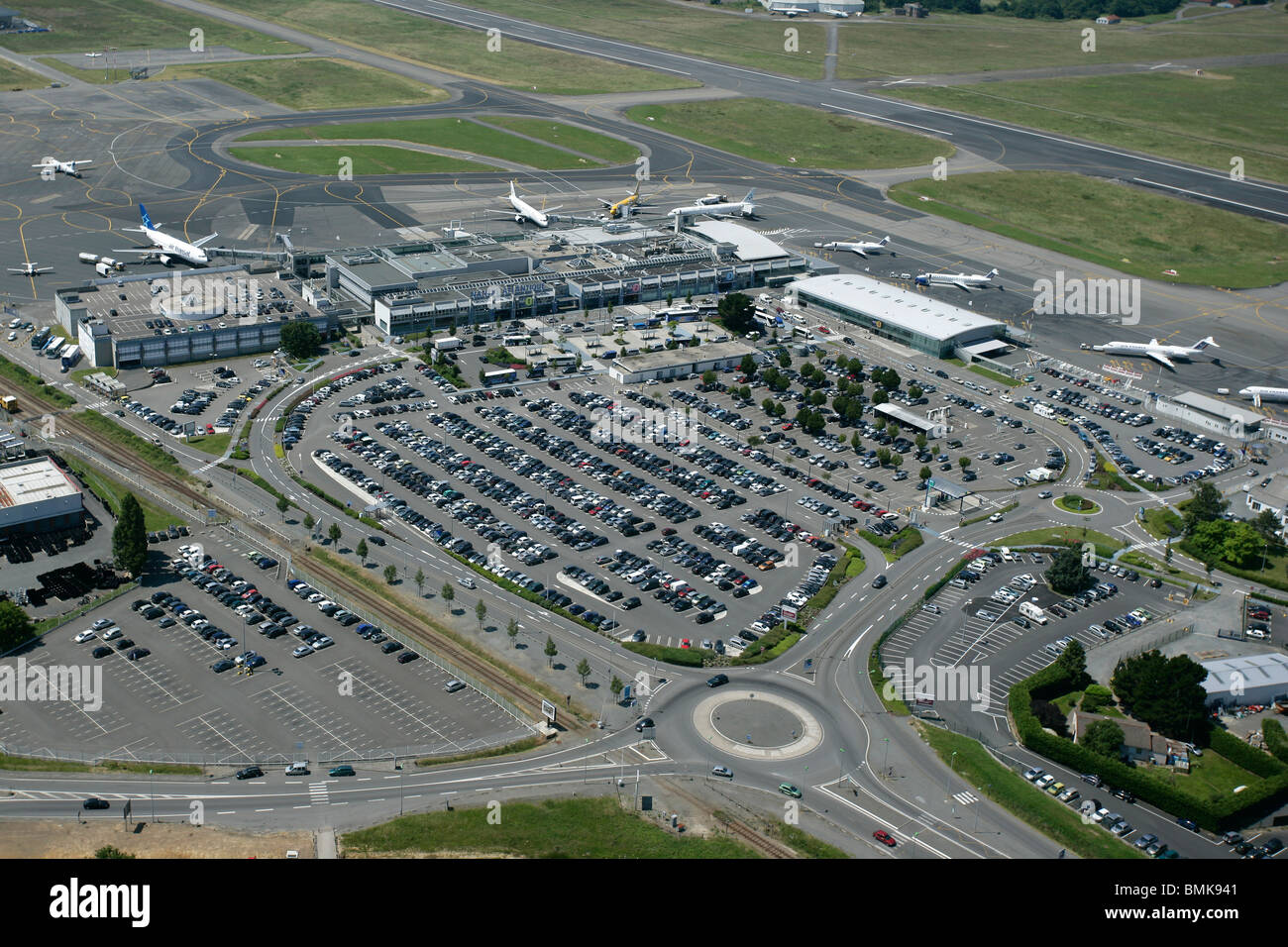 L'aéroport de Nantes Atlantique, vue aérienne Photo Stock Alamy