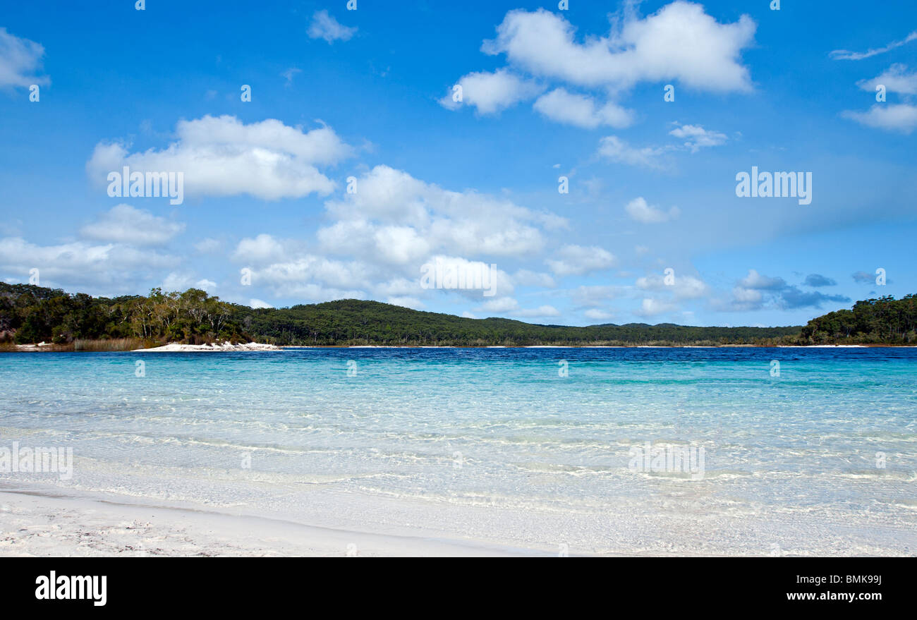 Belle Shot sur le lac Mackenzie, Fraser Island, Queenland, Australie Banque D'Images