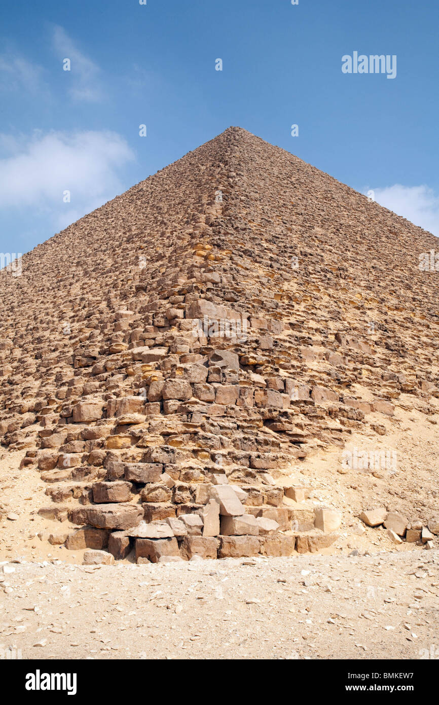 Snofru's Pyramide Rouge à Dahchour nécropole, Egypte Banque D'Images