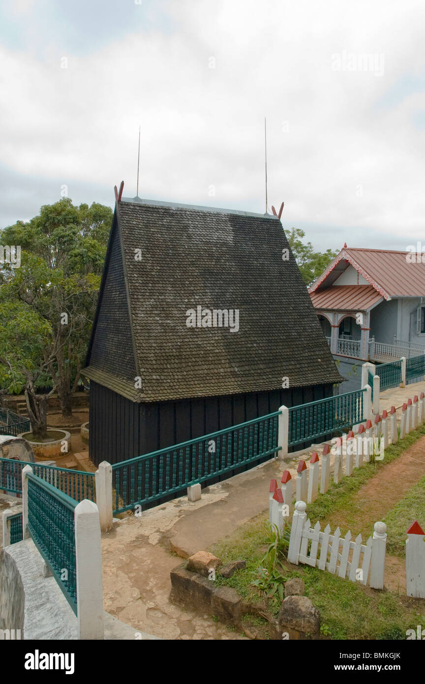Madagascar, Antananarivo. Le Roi Andrianampoinimerina's hut sur la colline royale d'Ambohimanga. Banque D'Images