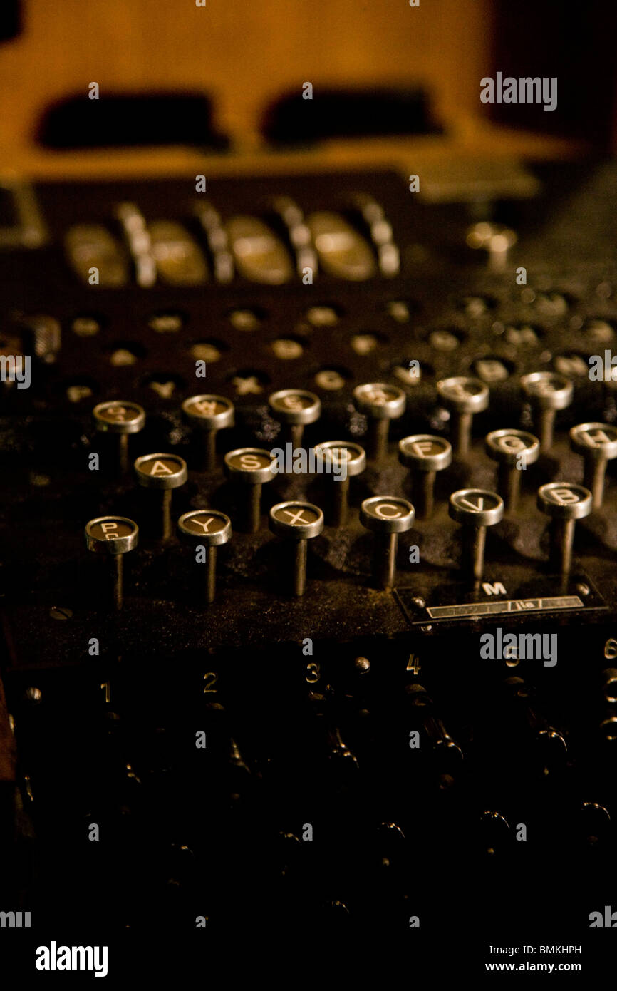 Enigma machine code allemand WWII Banque D'Images