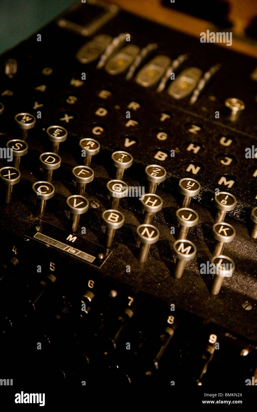 Enigma machine code allemand WWII Banque D'Images