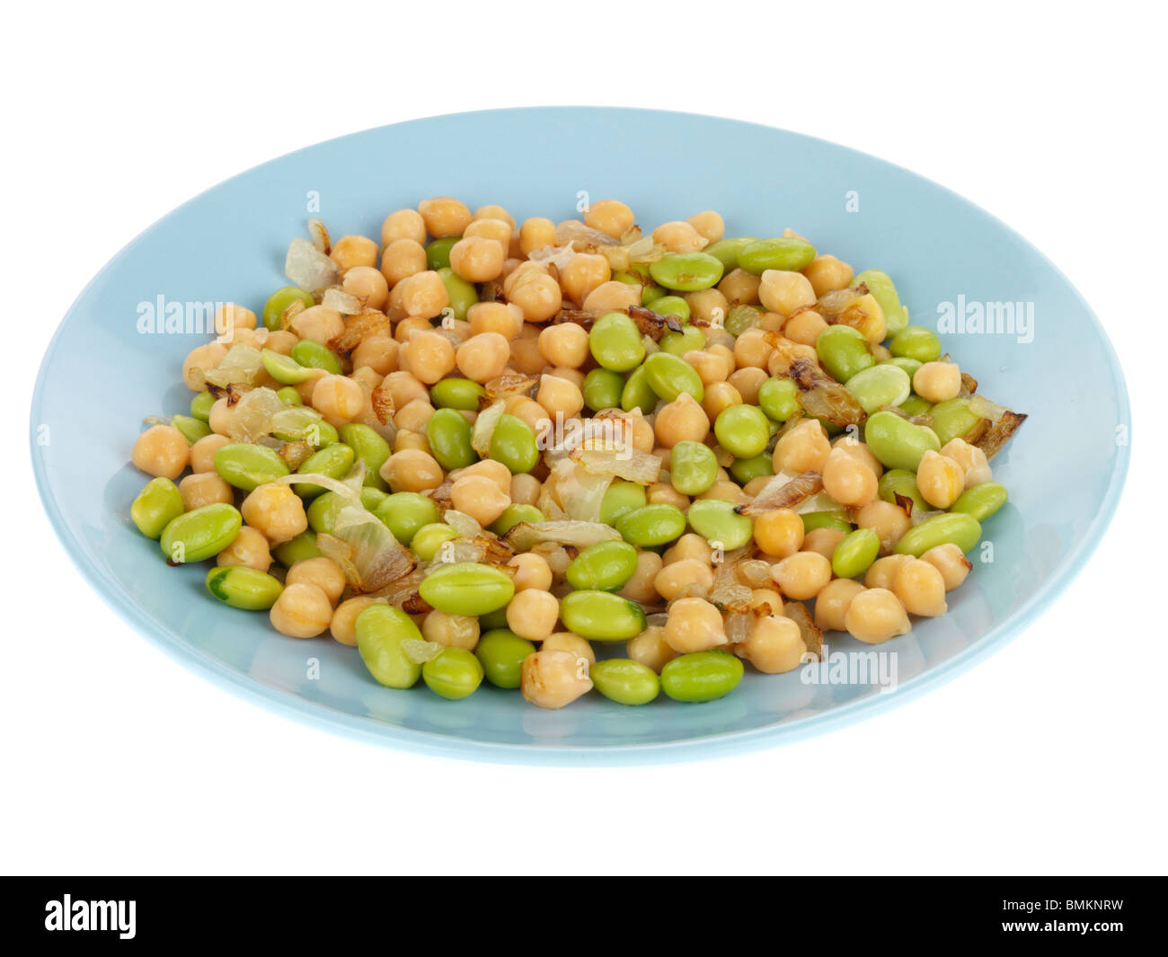 Salade de pois chiches et d'edamame Banque D'Images