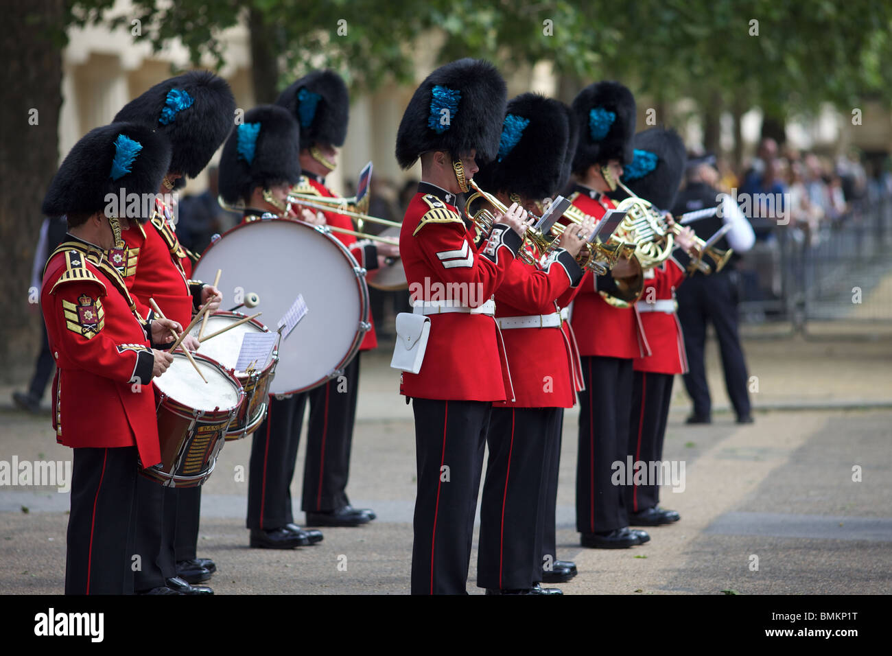 Bande de l'Irish Guards, Londres Banque D'Images