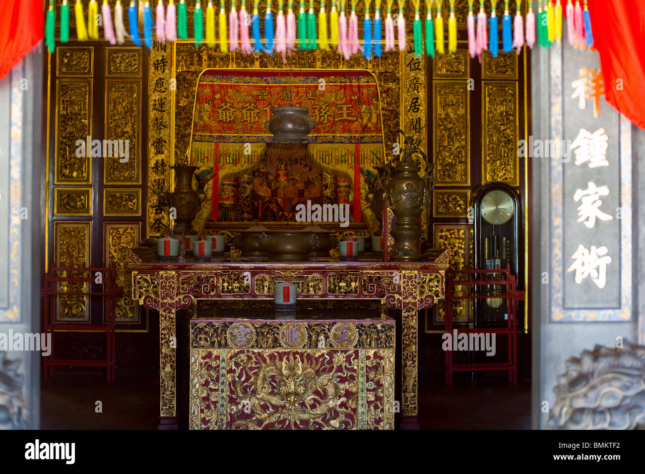 Clanhouse Khoo Kongsi temple et à Penang, Malaisie. Banque D'Images