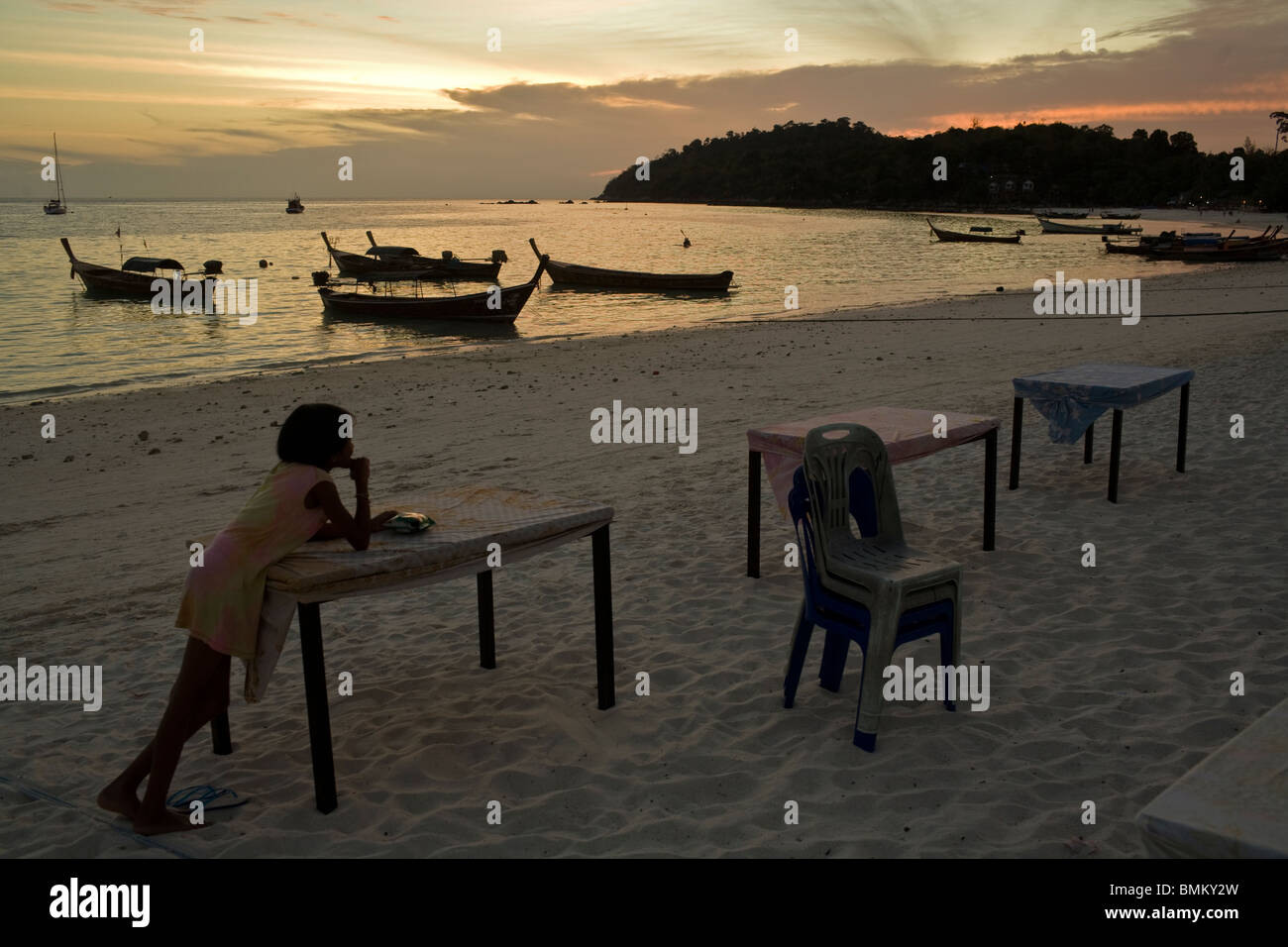 En début de soirée à Koh Lipe, Thaïlande. Banque D'Images