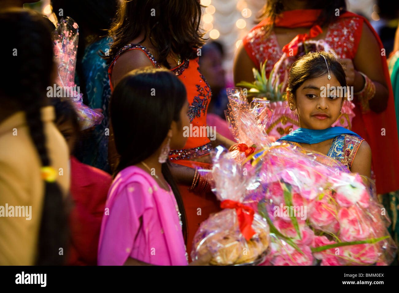 L'Hindi Wedding, Trou d'Eau Douce, Ile Maurice, Afrique du Sud Banque D'Images