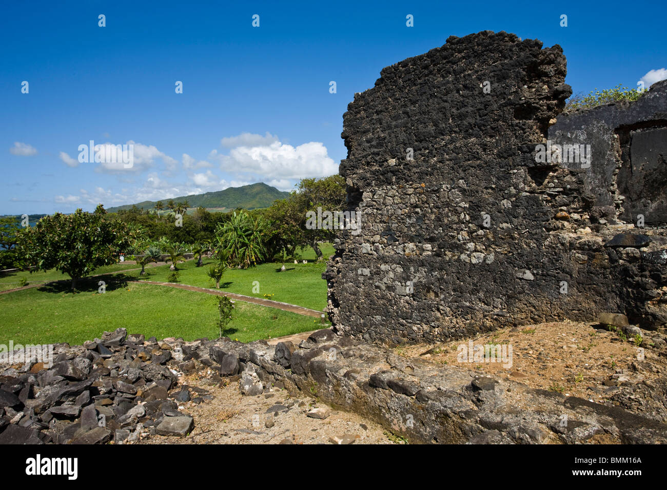 L'Ile Maurice, le sud de l'Ile Maurice, Vieux Grand Port, ruines du fort Frederick Hendrik, site du premier établissement néerlandais en 1598 Banque D'Images