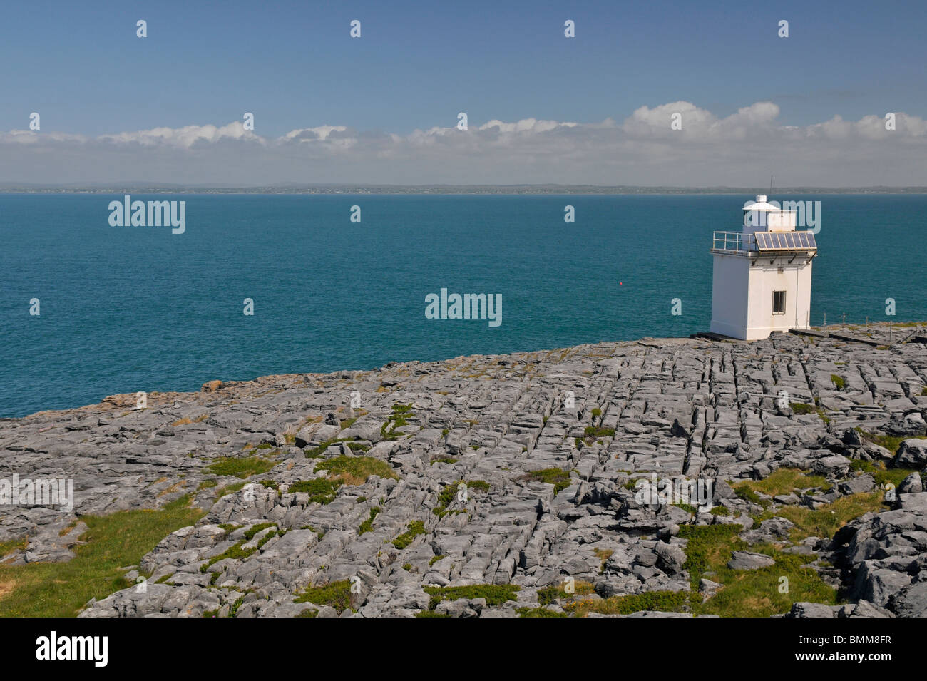 Leuchtturm, Tête noire, le Burren, comté de Clare, Irlande Banque D'Images