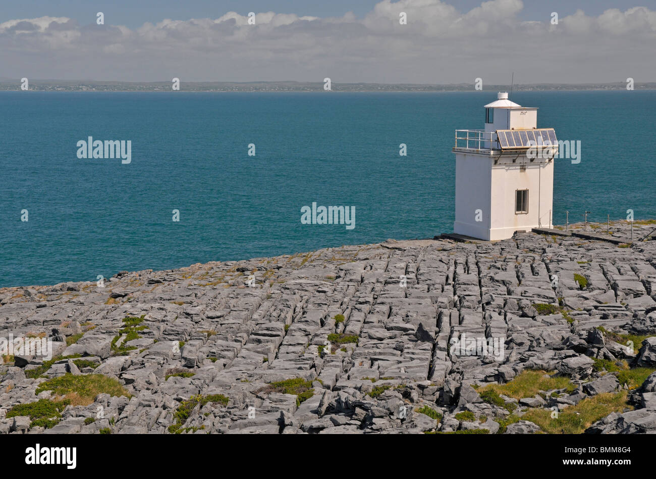 Leuchtturm, Tête noire, le Burren, comté de Clare, Irlande Banque D'Images