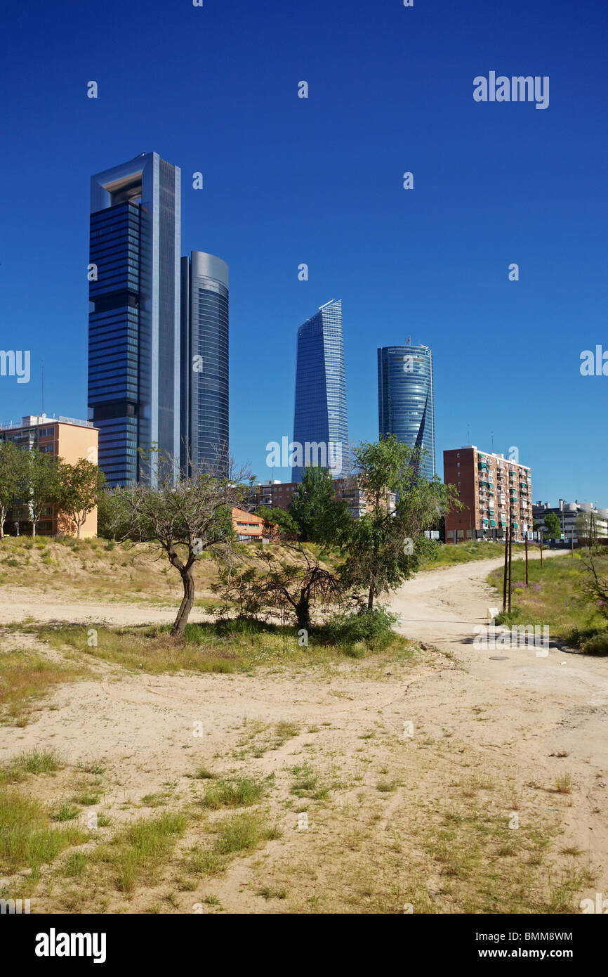 Cuatro Torres Business Area, Madrid, Espagne Banque D'Images