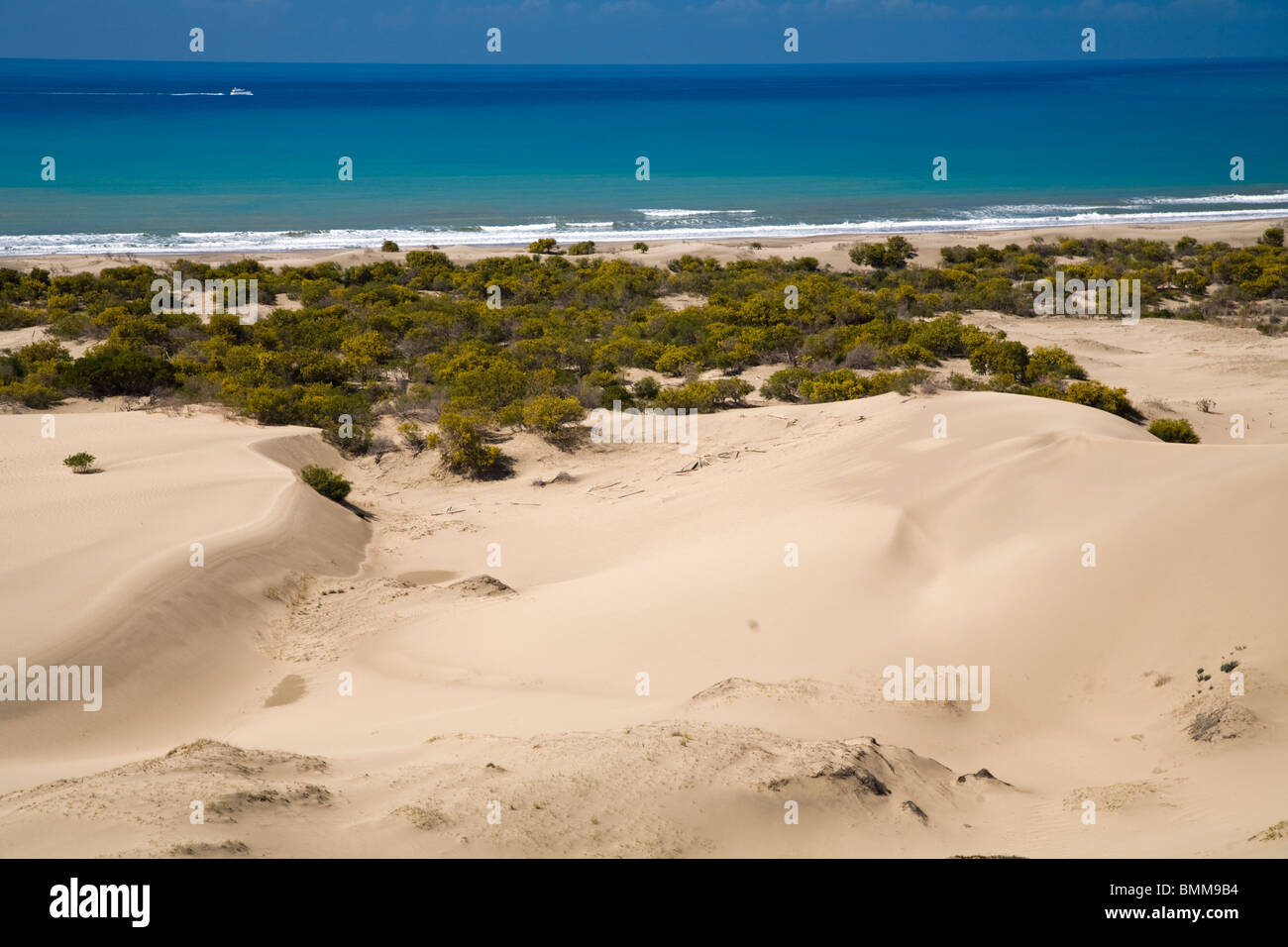 La plage de Patara et des dunes de sable Antalya Turquie Banque D'Images