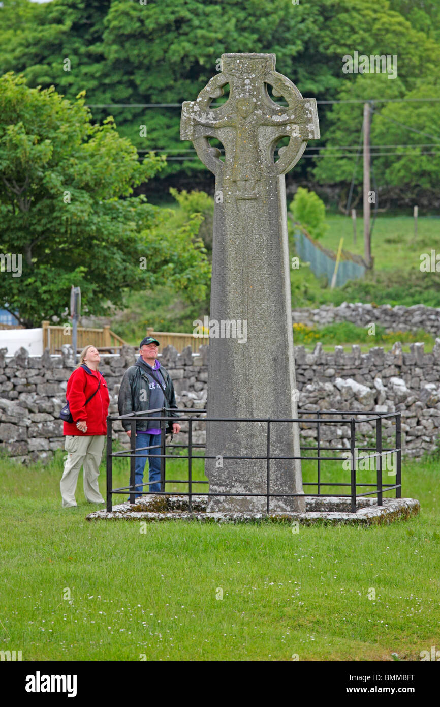 Croix de l'Ouest, Kilfenora, Burren, comté de Clare, Irlande Banque D'Images