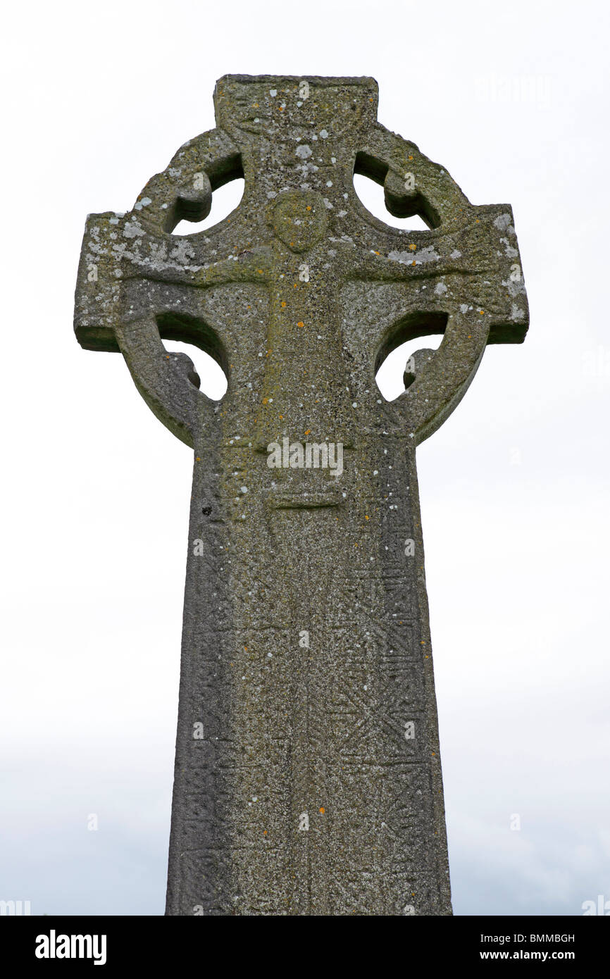 Croix de l'Ouest, Kilfenora, Burren, comté de Clare, Irlande Banque D'Images