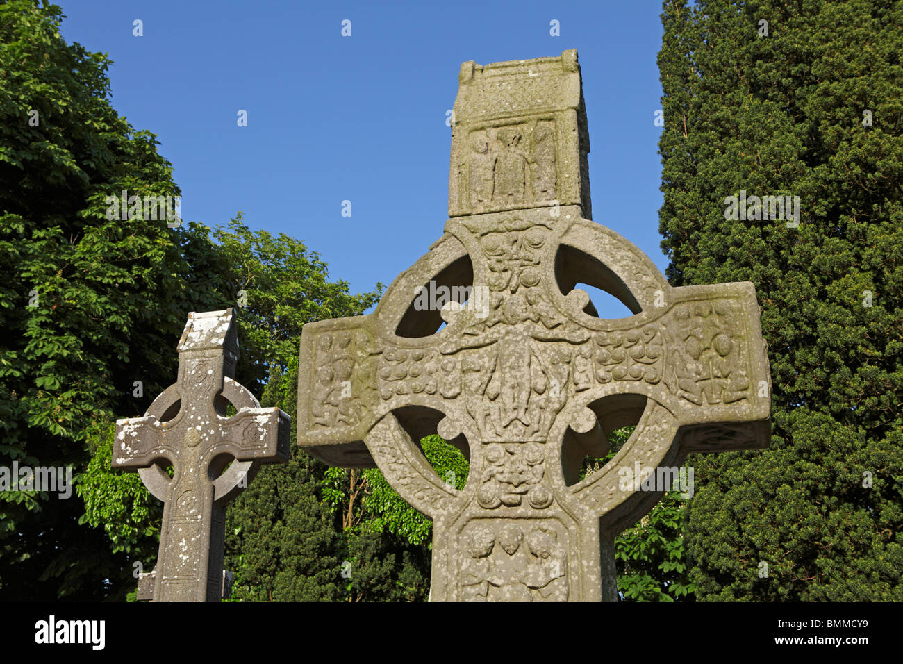 La Croix de Muiredach, Monasterboice, près de Drogheda, co Louth, République d'Irlande Banque D'Images