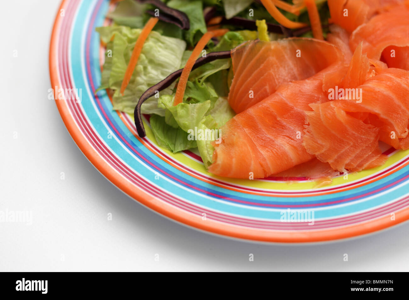 Salade de saumon fumé Banque D'Images