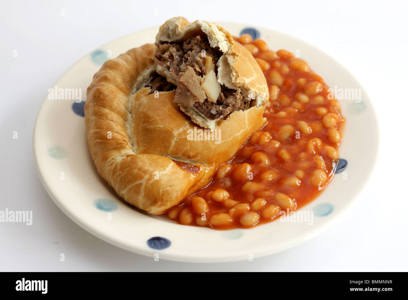 Cornish Pasty, Haricots Banque D'Images