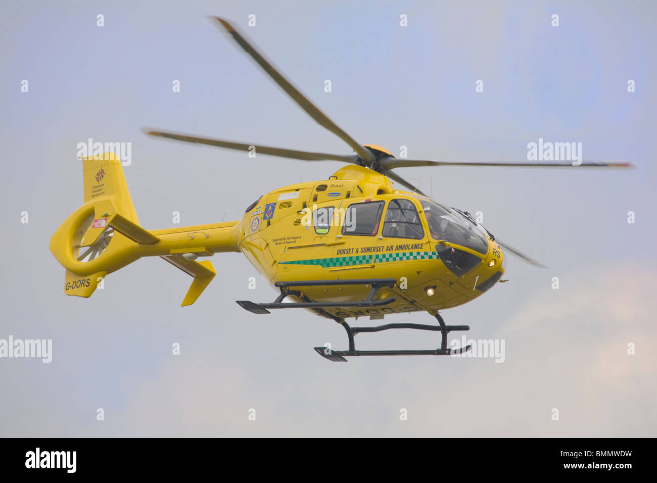 Dorset et Somerset (d'ambulance aérienne par hélicoptère Eurocopter EC 135 T2 +) Banque D'Images