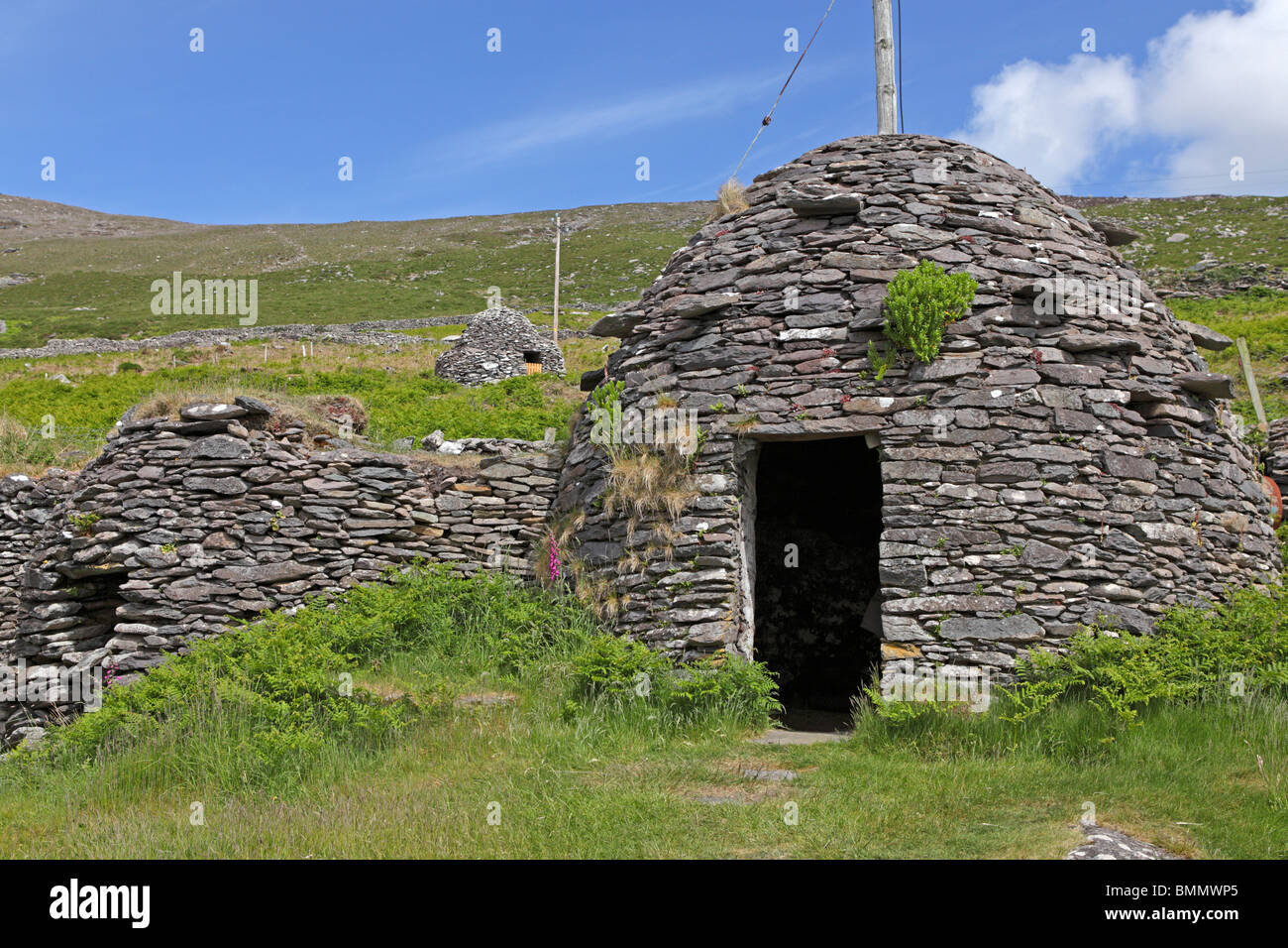 Construction de ruche près de Slea Head, péninsule de Dingle, comté de Kerry, Irlande Banque D'Images