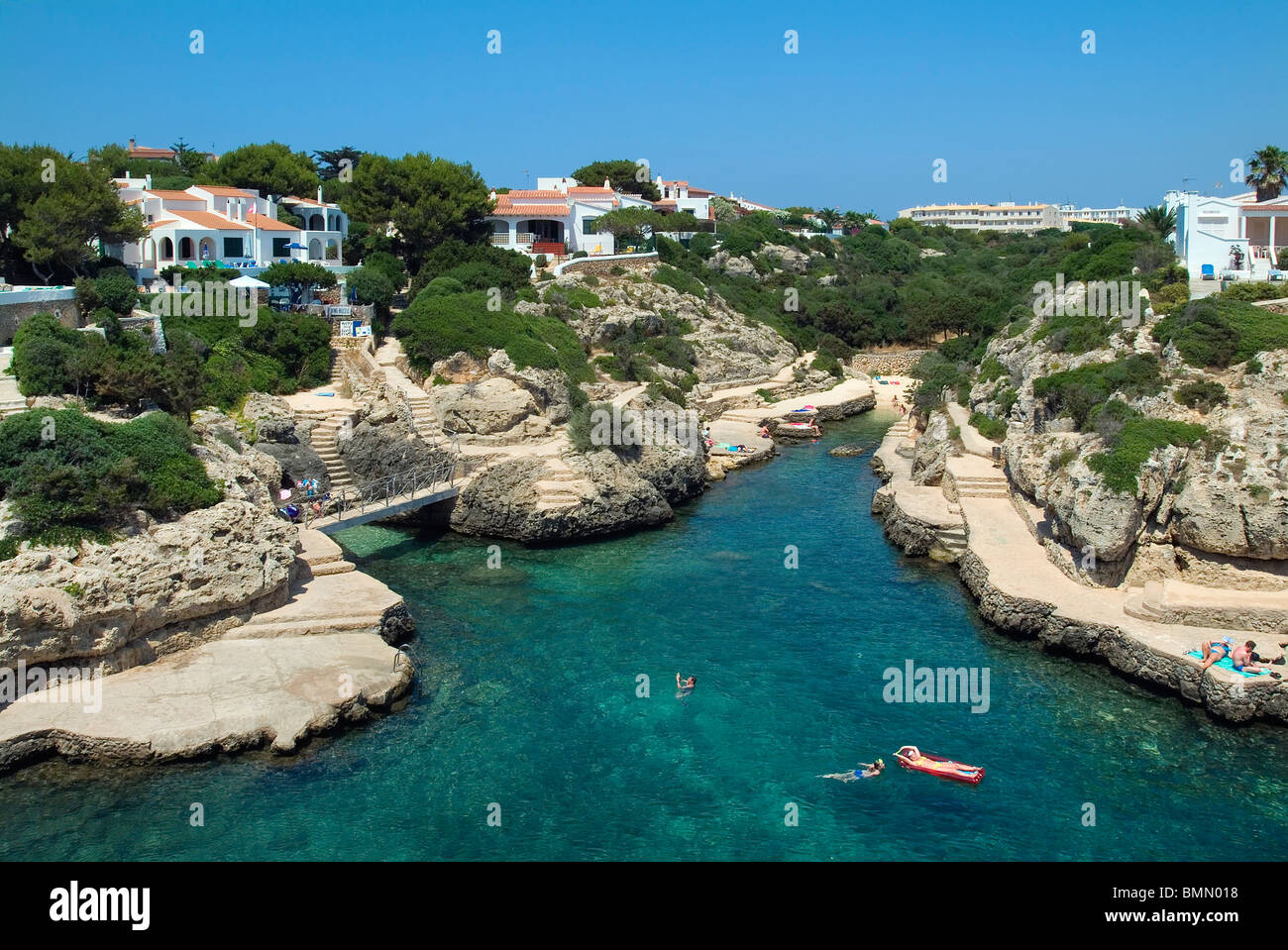 Cala'n Forcat, Minorque, Baleares, Espagne Banque D'Images