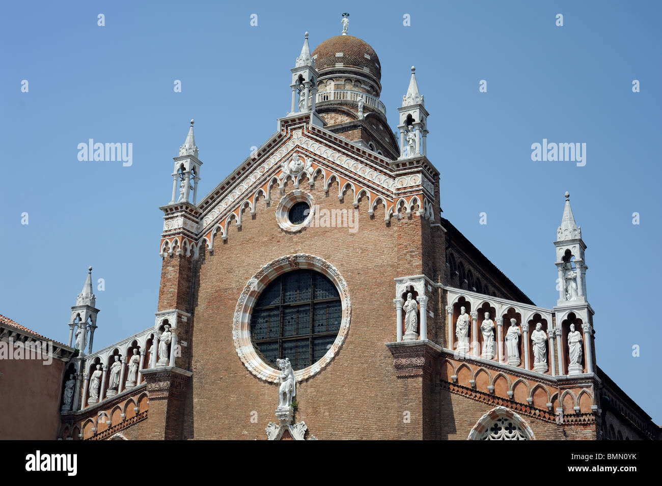 Façade de l'église Madonna dell'Orto, Venise, Italie, Banque D'Images