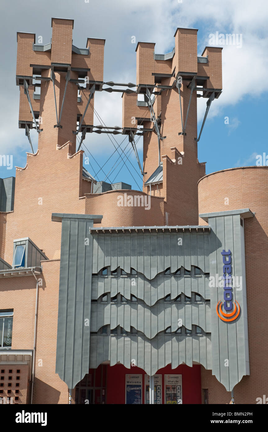 Contact Theatre, Oxford Road, Manchester.Architecte Alan Short et associés.Des Arts de la scène pour les jeunes. Banque D'Images