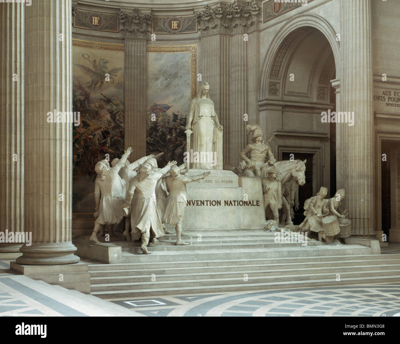 Panthéon, Paris, France. Conçu par Soufflot, construit 1758 + en tant qu'église de Sainte Geneviève. Monument à la Convention nationale, Banque D'Images
